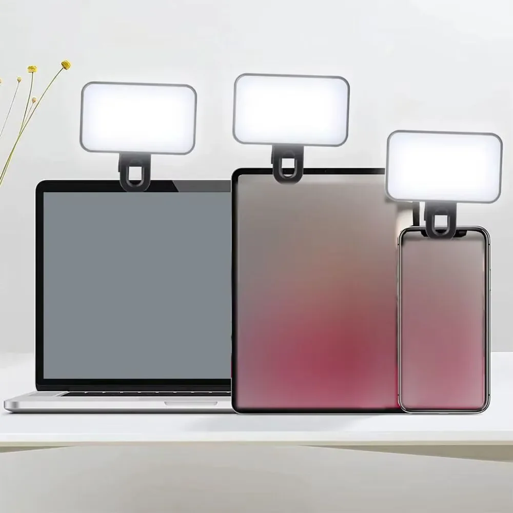 Clip-On Pocket LED Selfie Light Photography Lamp for Phone iPad Laptop